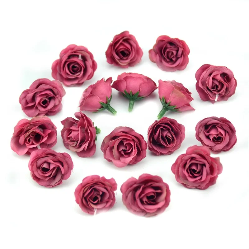 100 шт. шелковые искусственные розы 2 5 см|artificial rose flower|fake flowersrose flower |