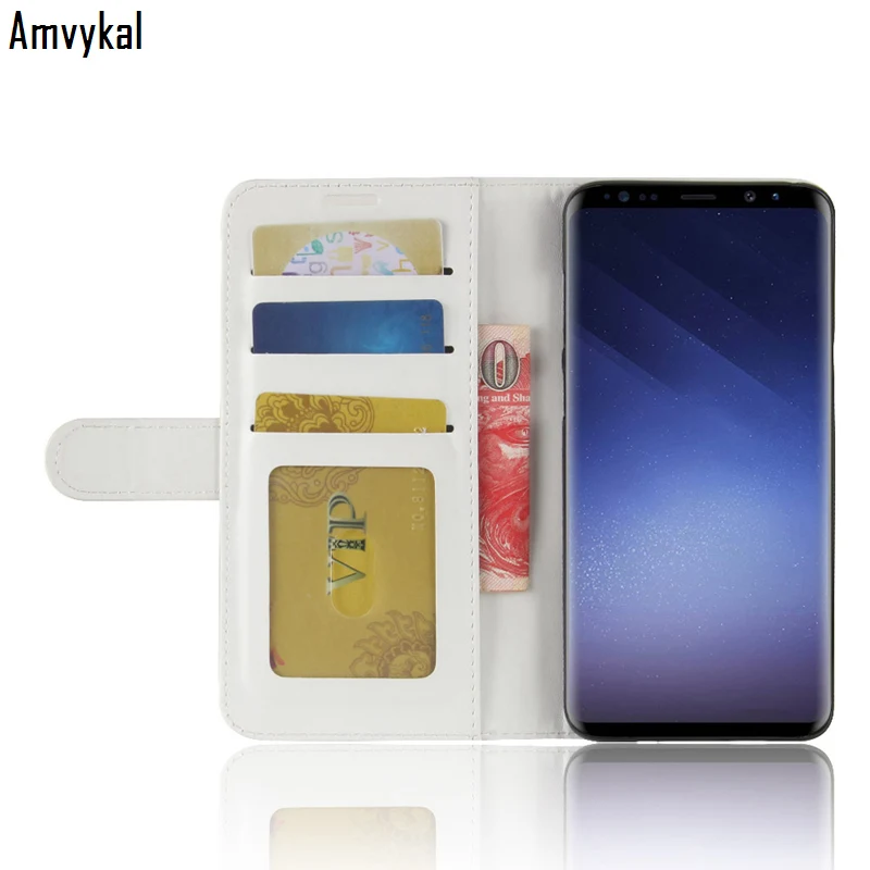 Amvykal для iphone XR XS samsung S10 S10e S9 S8 A6 A8 A9 J4 J6 Plus Note 9 8 Бизнес чехол-книжка для телефона кожаный чехол-портмоне с функцией подставки