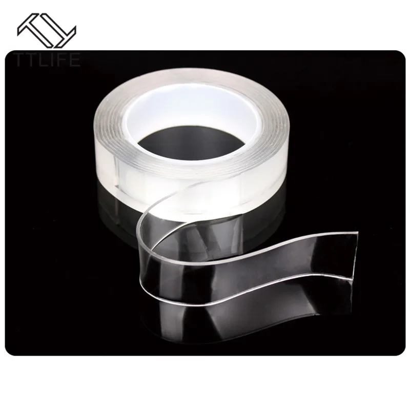 

Transparent Magic nano-tape Washable Reusable Double-Sided tape Adhesive Nano Traceless Sticker Removable Universal Disks Glue