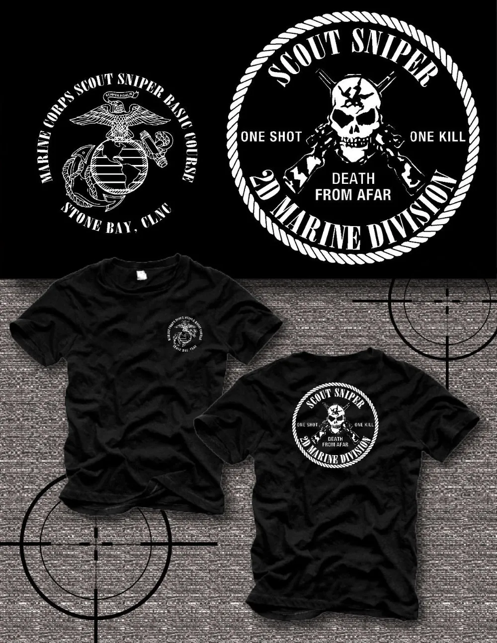 

Stranger Things Design T Shirt 2019 New Marine Corps Camp Lejeune Scout Sniper Basic Course Brand New USMC T- shirt