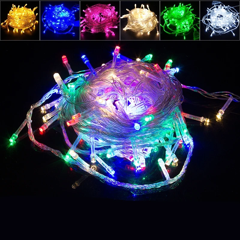 clear wire christmas lights