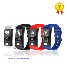 OLED дисплей точный ECG+ PPG+ HRV монитор сердечного ритма Смарт-браслет кровяное давление фитнес контроль сна трекер Браслет