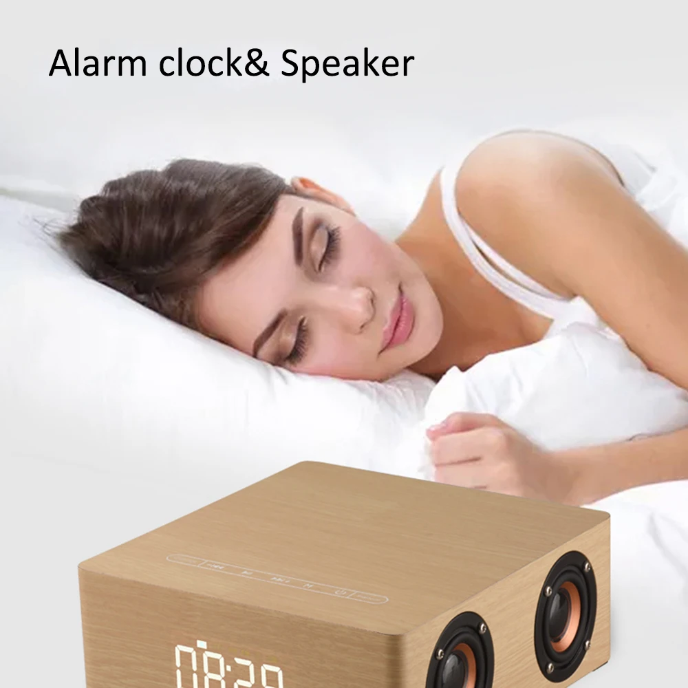 Abuzhen Bluetooth динамик мини портативный беспроводной s большие часы дисплей с