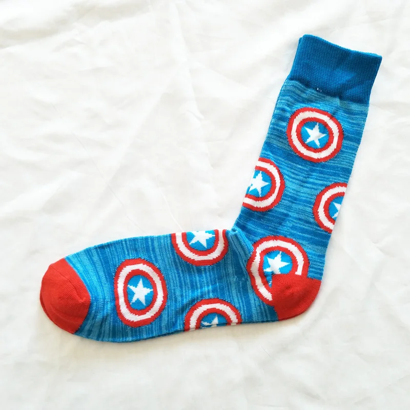 Носки для костюмированной вечеринки Marvel, Черная пантера, Капитан Америка, Супер Марио, забавные крутые мужские носки, удобные новые хлопковые носки - Цвет: H