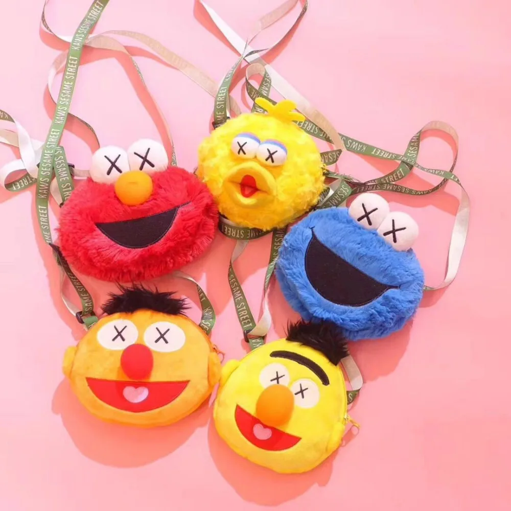 

10pcs/Lot cute baby same street mochila elmo big bird Plush KT kitti girls mickey bags women toys for children