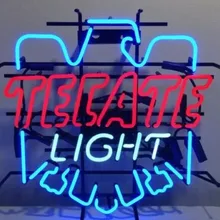 На заказ TECATE Light Eagle glass неоновый свет знак пивной бар
