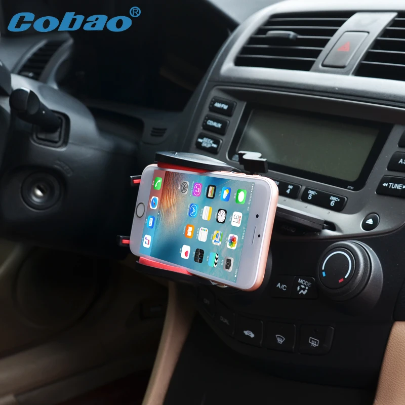 Cobao универсальный в cd слот автомобильный мобильный телефон держатель крепление
