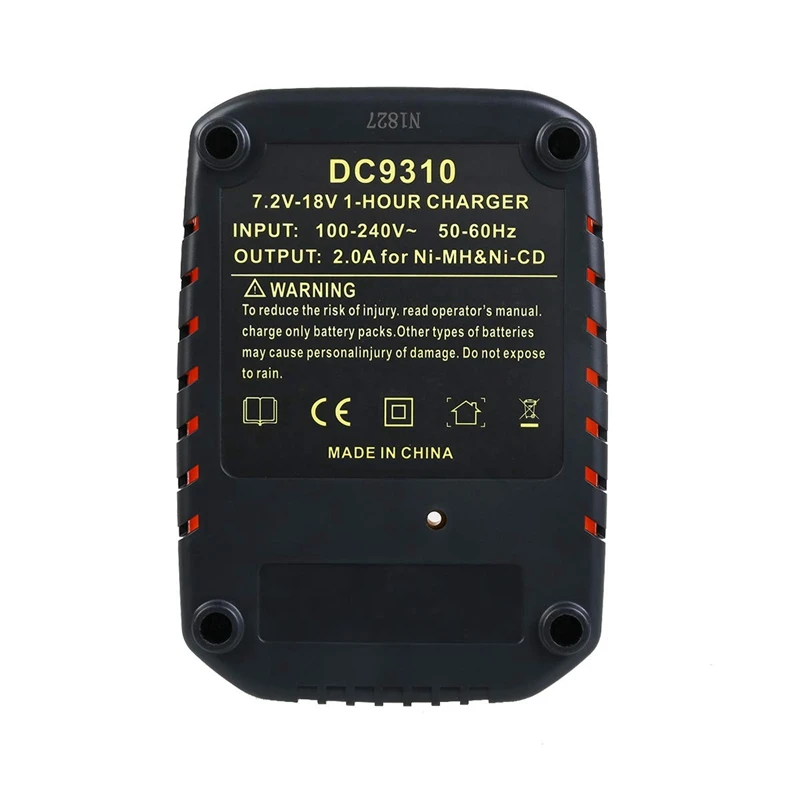 Dc9310 Батарея Зарядное устройство для Dewalt 7,2 V-18 V ni и никель-металл-гидридного Батарея Dc9071 Dc9091 Dc9096 Dw9099 Dw9057 Dw9072 Dw9091 штепсельная вилка стандарта