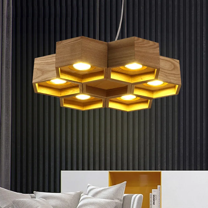 

Modern led wooden pendant lighting for restaurant bedroom Hotel Dining Room Office Kitchen