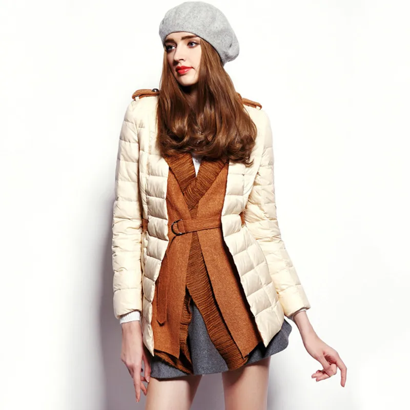 

Free shipping 2016 autumn winter Europe high-end big brand women Slim Jackets white duck down coat Female Warm Clothes