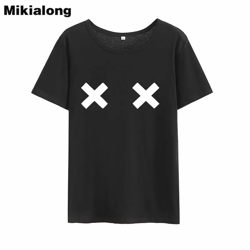 Футболка Mikialong XX с рисунком в стиле Харадзюку женская футболка коротким рукавом