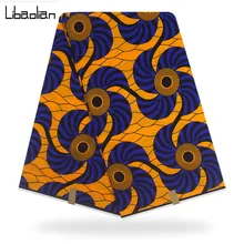 Настоящий воск желтый стиль гарантированный воск Африканский горячий воск принты Анкара ткань для женщин платье 6 ярдов F95-08