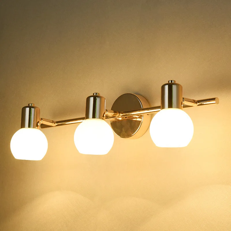 

European-style mirror headlights cloakroom bathroom washboard LED lights bath mirror cabinet makeup dresser modern wall light