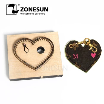 

ZONESUN Heart-shape cutting die bag accessory decoration punching tool for key fob die cutting machine DIY handicraft cutter