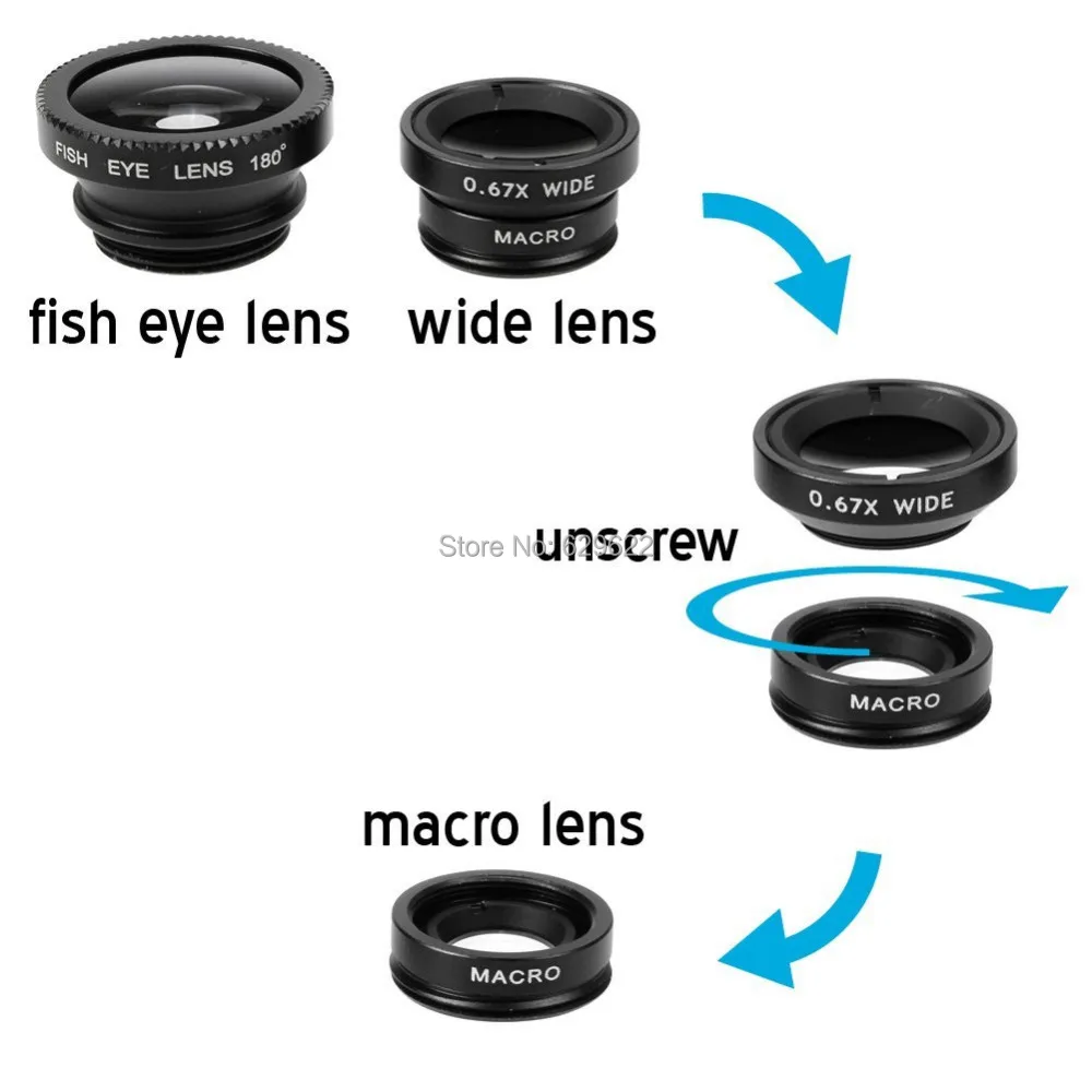 Apexel объектив с рыбий глаз+ 8X телефото зум-объектив+ Широкий формат макро; для мобильных телефонов телефон Камера объектив для iPhone 6 4,7 дюйма 4 в 1 комплект линз