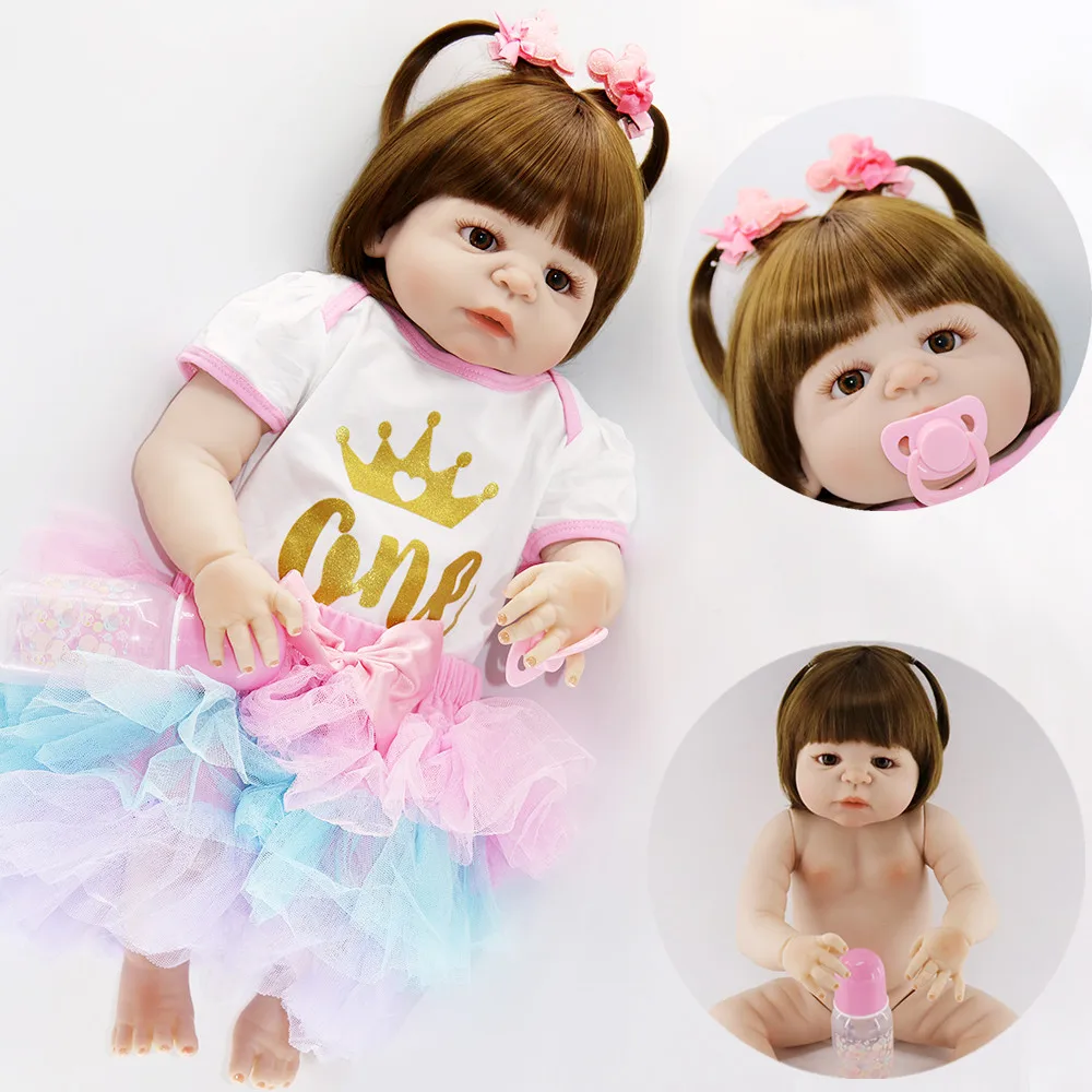 23 дюймов reborn полный силикон 57 см lol кукла Boneca Модная Кукла Пупс Menina малыш bathe