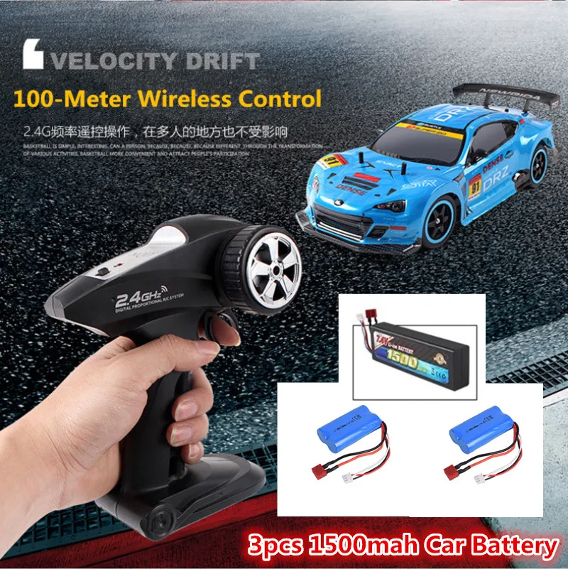 

2.4G 4WD 46cm Big Size Large Remote Control Rc Racing Drift RC Car With 3 battery 50KM/H RC Car Remote Control Car Kid Gift Toy