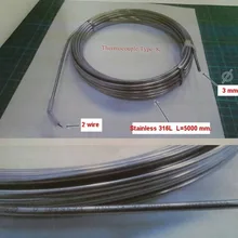 3*5000 мм* 1000 мм ss316l термопары K Тип 1 м кабель