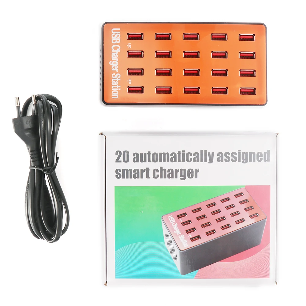 20 портов USB Hub 2,0 usb-хаб высокоскоростной usb-станция Универсальный адаптер питания для телефона IPhone 8 Plus X IPad huawei