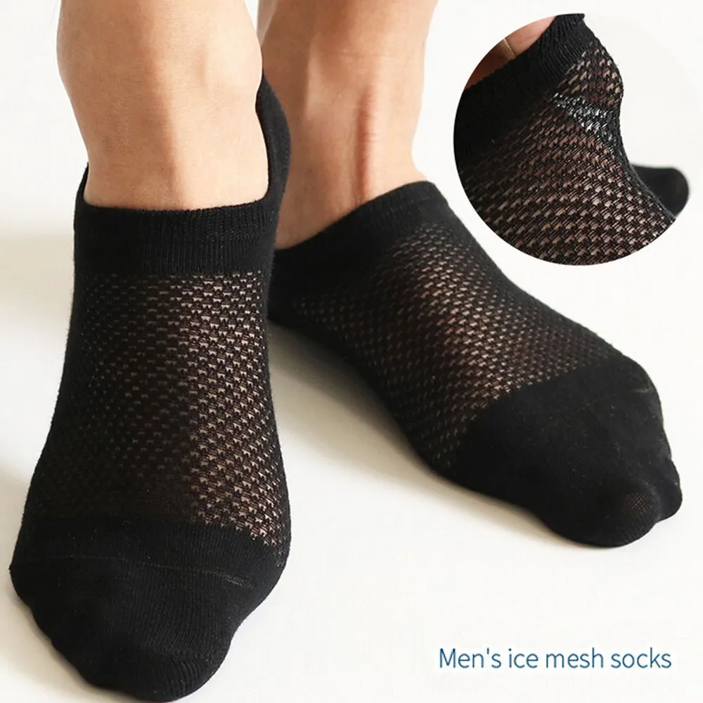 Модные 1 пара Для женщин Для мужчин носки удобные Breathtable короткие носки сетки Повседневное работы Бизнес носки 30 # SE3