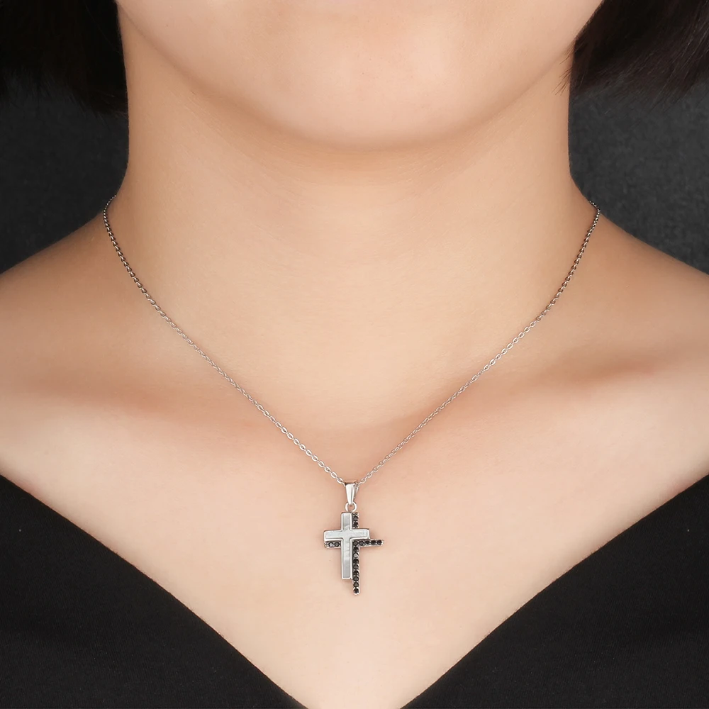 Necklace Silver 925 Sterling Female For Women Cross Pendants Vintage Jewelry Gift New Arrival 2018 (Jewelora NE102570)