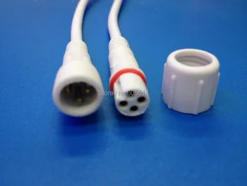 

[Seven Neon]50sets 40cm 4*0.3mm 2core 2pin white cover IP66waterproof pigtail led connctor,male and female engineering connector