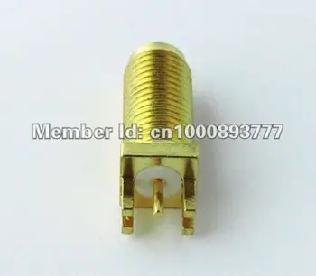 

(100 pieces/lot) RF SMA Female Jack Edge Mount PC Board PCB Receptacle Adapters goldplated Coaxial Connectors New