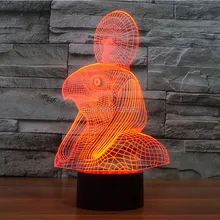 Free Shipping 1 piece Multi Color USB charge Pharaoh cobra 3D Snake LED light with 3D luminaria night lamp for Hallowmas gadget