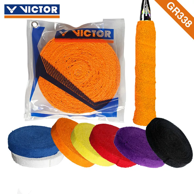 

Victor Towel Badminton OverGrip Super Soft Grips Feel Towel Badminton Racket Hand Glue Tennis Racket Grip 100cm Gr338