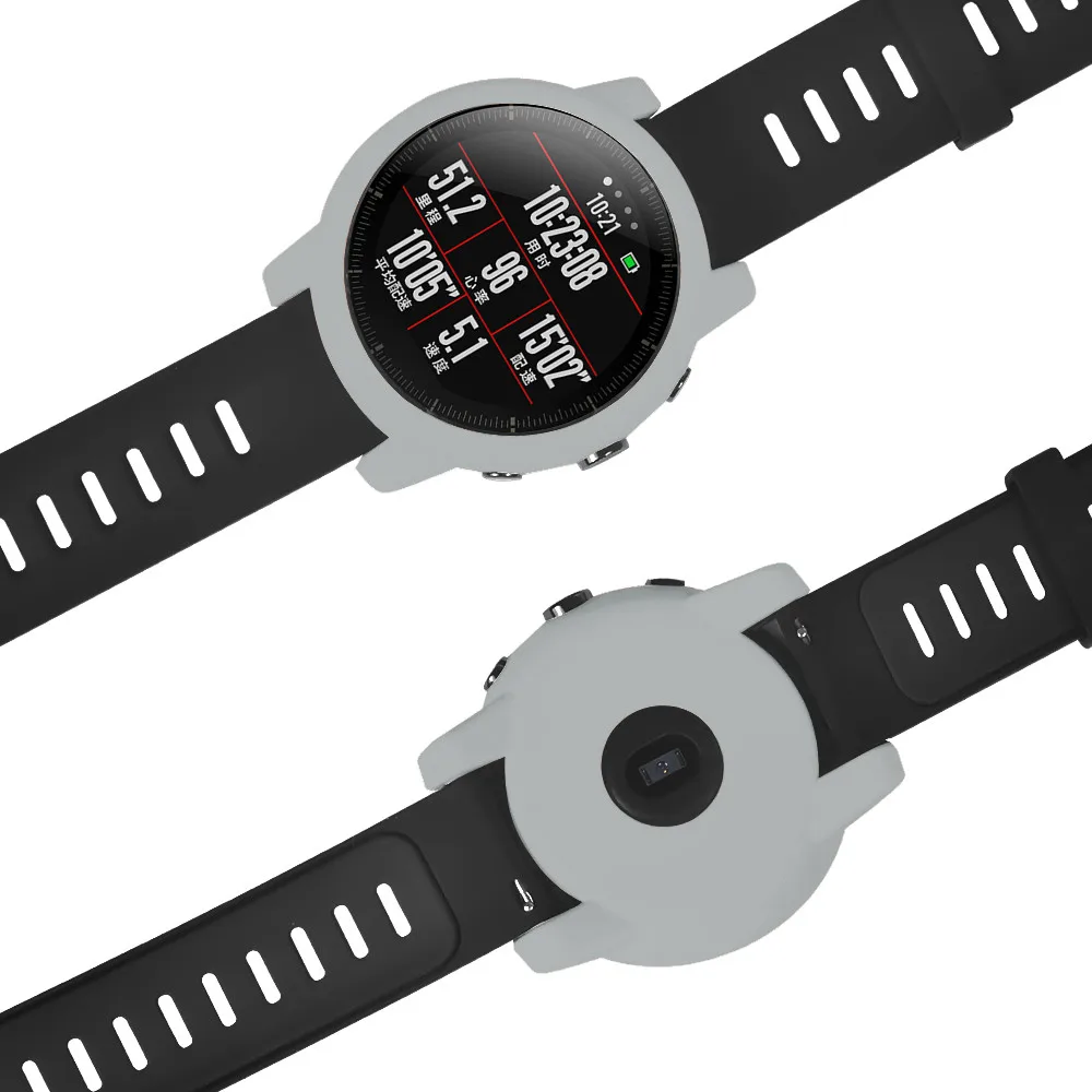 Силиконовый протектор для часов рамка корпуса для Xiaomi Huami Amazfit Strato 2 S спортивные часы 2 красочные замена полная защитная оболочка