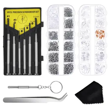 

Eyeglass Repair Kit, Eyewear Nose Pads Set And Screws With Screwdrivers For Glasses, Eyeglasses And Sunglasses Repair