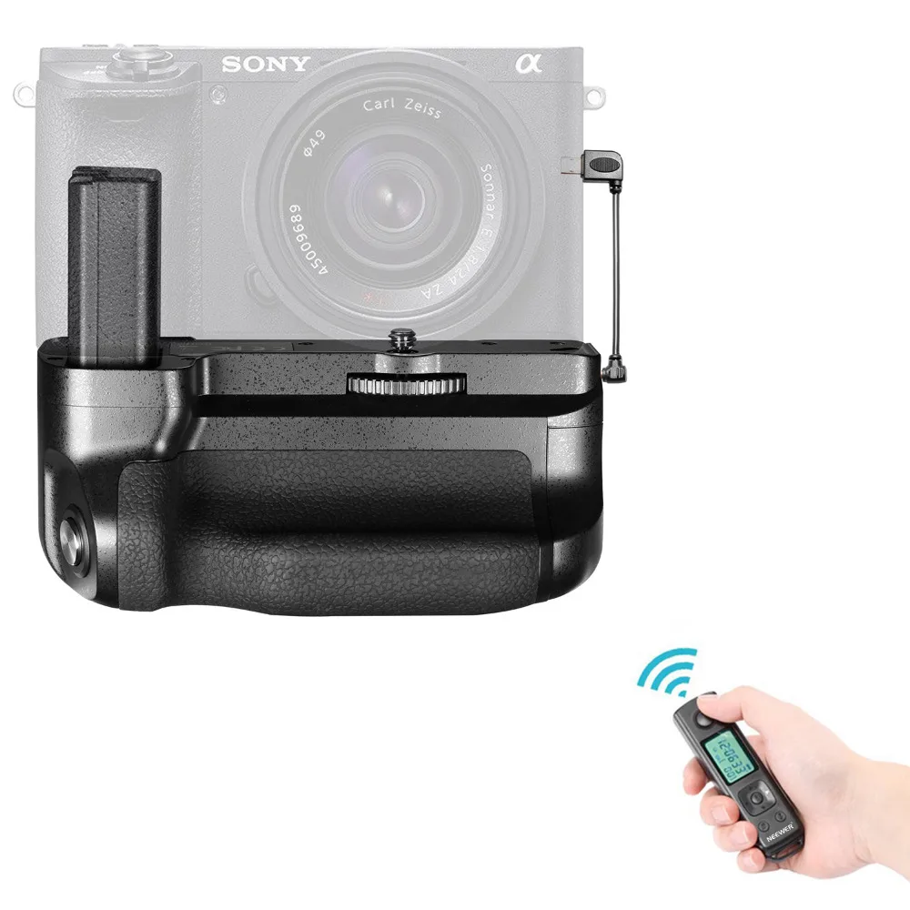 Батарейный блок Neewer Pro для камеры sony A6500, беззеркальная камера, оснащенная пультом дистанционного управления, функция вертикальной съемки