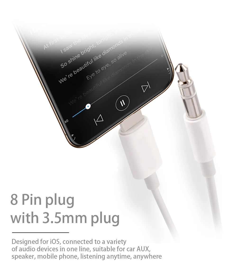 PORTEFEUILLE Luxury Earphone audio adapter For Iphone 7 8 Plus X 3.5MM Headphone Connector wireless car bluetooth audio adapter (6)