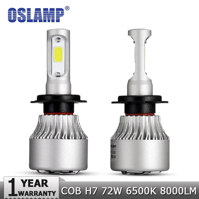 Oslamp COB Car LED Headlights Bulbs Kit 8000lm 6500K Auto Headlamp Led Light 12V 24V for VW Skoda Hyundai Ford