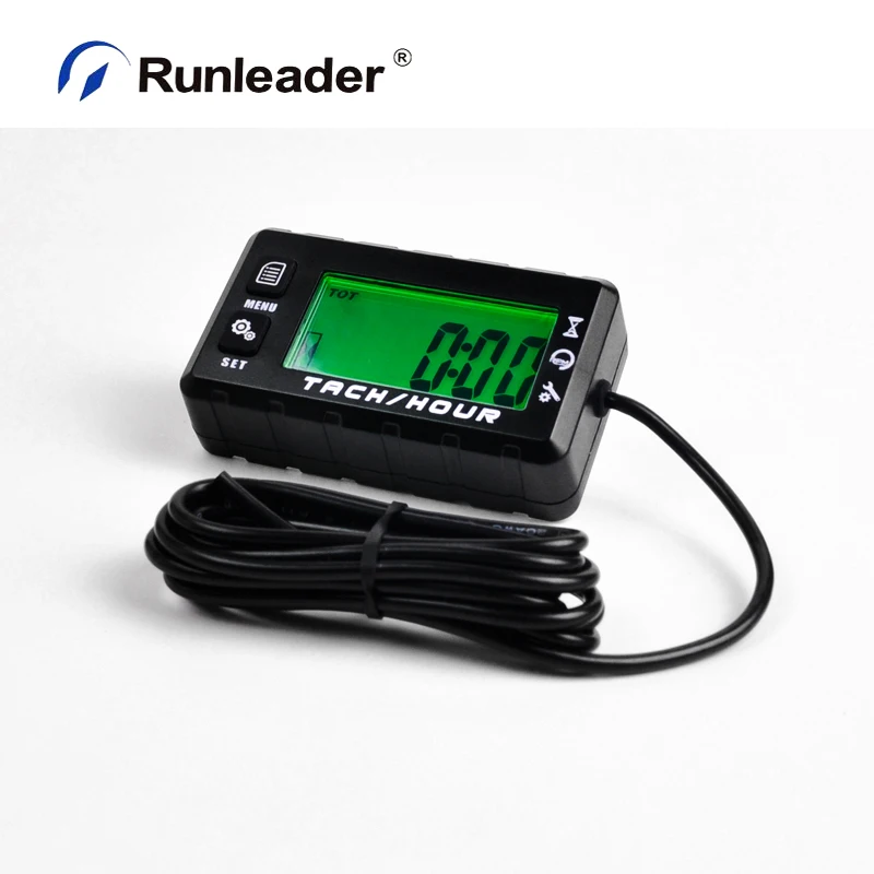 Runleader цифровой индуктивный тахометр мотоцикл тач счетчик часов корабль Тахометр
