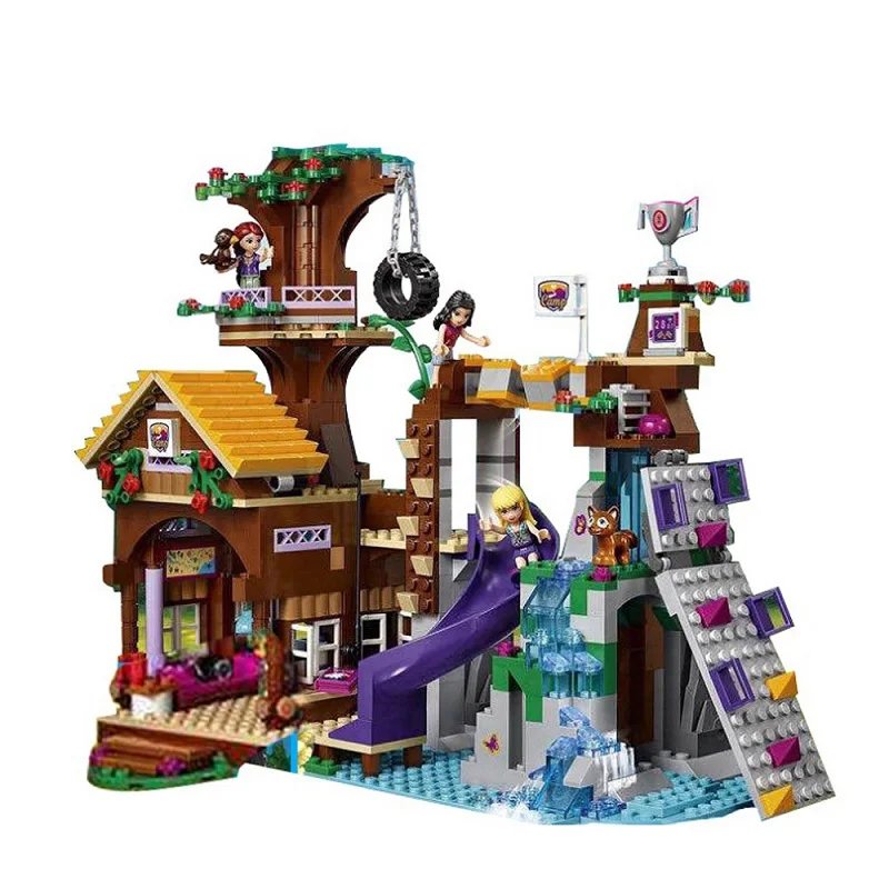 

784Pcs Friends Adventure Camp Tree House Building Blocks Compatible Legoings Model Building Kit Best Birthday Gift For Kids