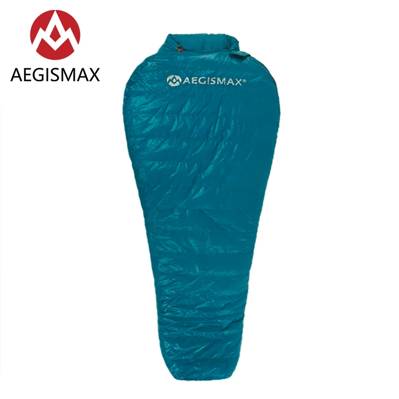  AEGISMAX NANO2 Adult Outdoor Camping Spring Autumn Mummy White Goose Down Splicable Sleeping Bag Po