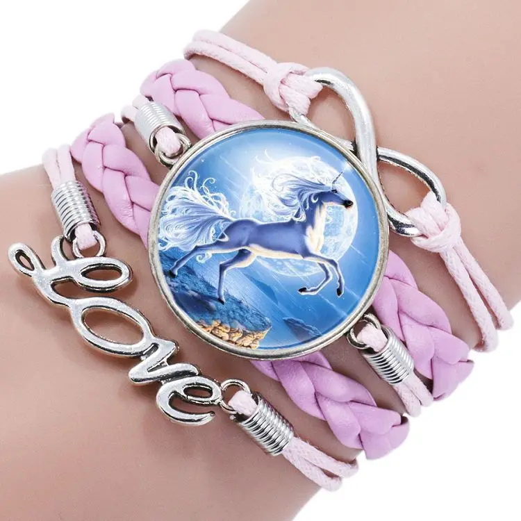 哈利波特时光宝石手链 哈利波特魔法学院徽章多层编制手链 12006111