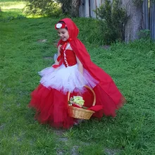 Красная Шапочка; рождественские костюмы на Хэллоуин; маскарадное платье-пачка для девочек; Детские вечерние платья принцессы для выступлений
