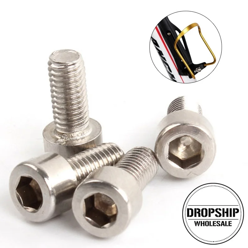 100PCS Bicycle Water Bottle Holder Bolts M5x12mm Stainless Steel Bike