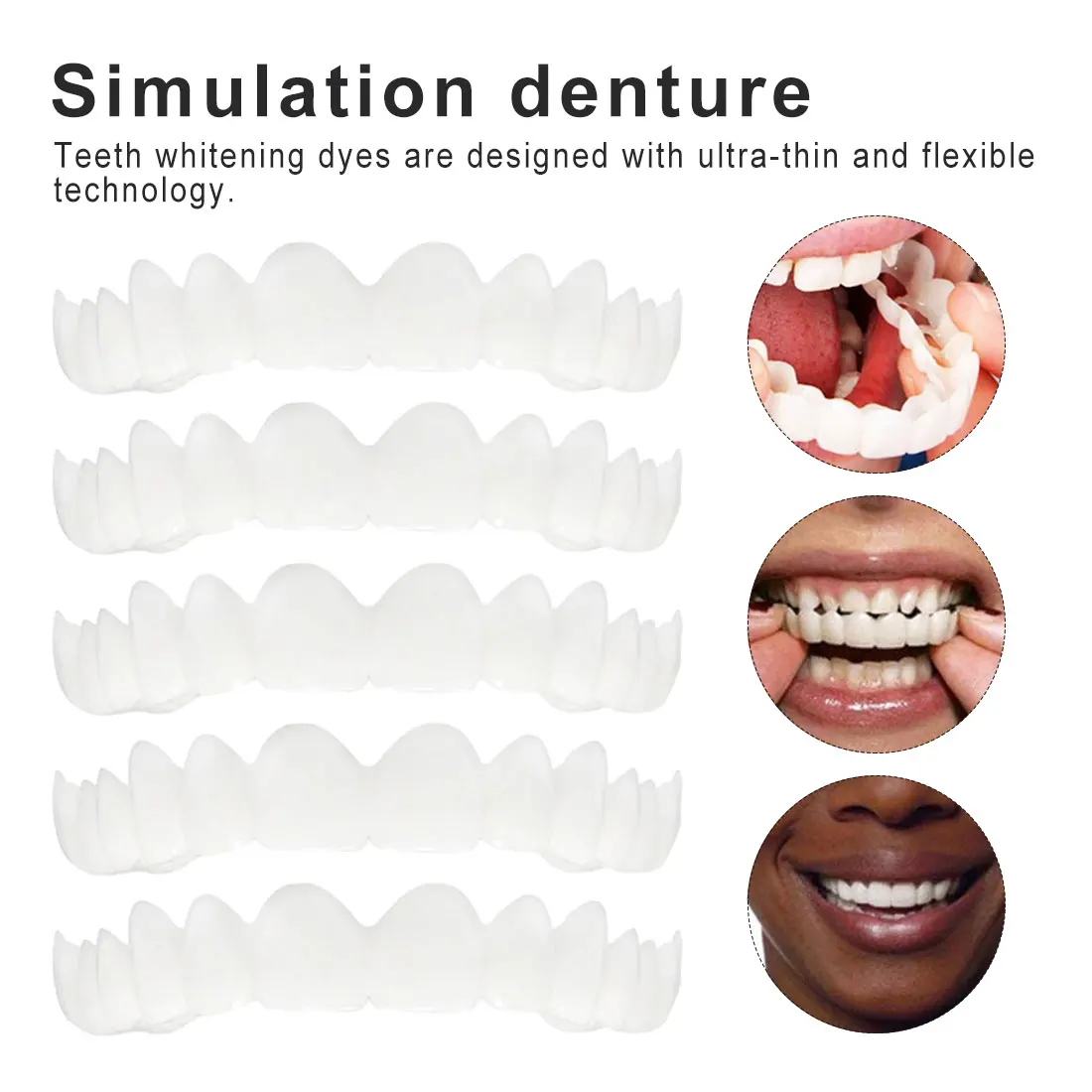 5 шт. зубные протезы Smile Fit Flex косметические зубы удобный шпон покрытие отбеливание зубов оснастки на улыбку зубы косметические зубные протезы