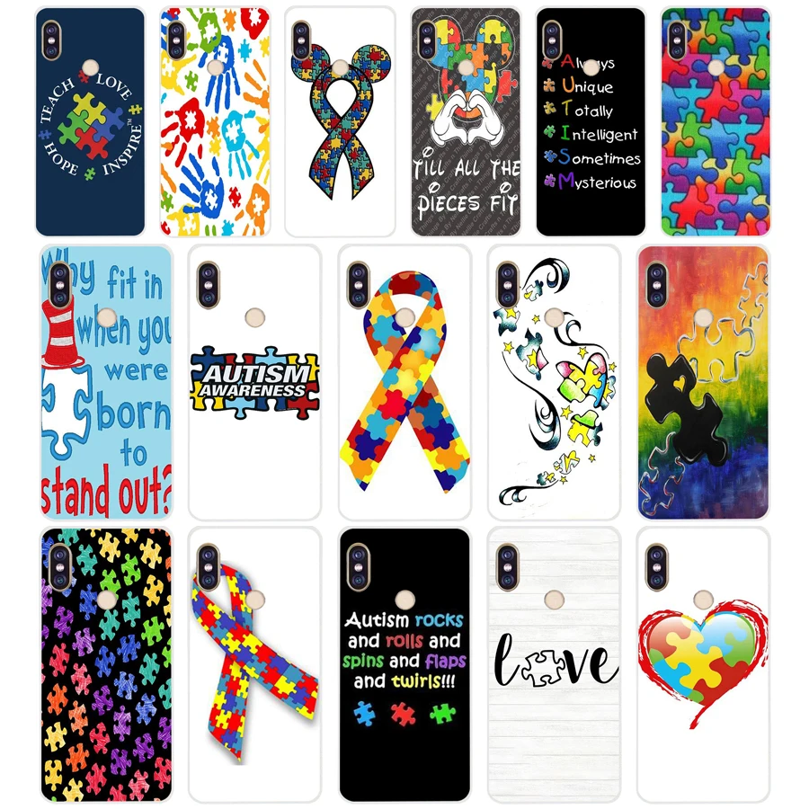 

259SD Puzzle Autism Awareness Style Soft Silicone Tpu Cover phone Case for xiaomi redmi 5A 5Plus note 5 5A Pro mi 6