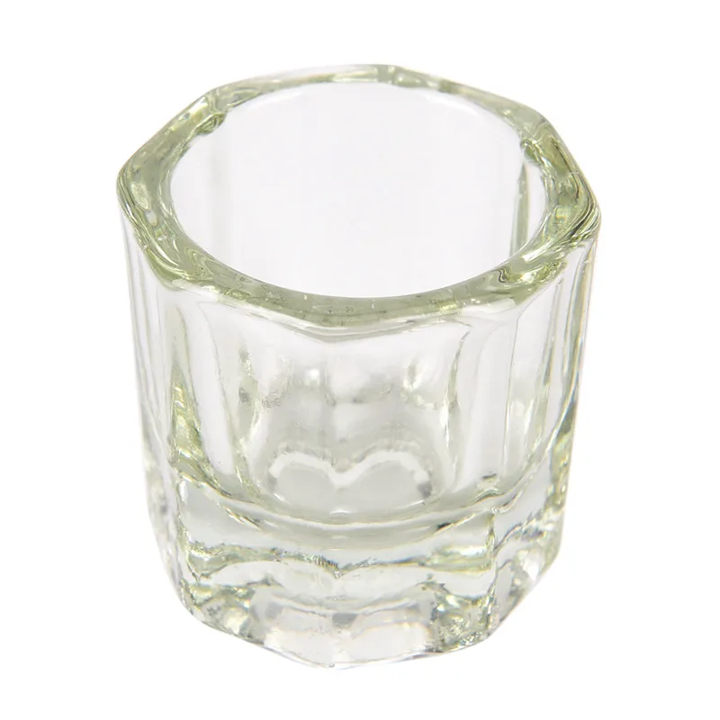 1 шт. стакан из прозрачного стекла для акрилового дизайна ногтей акриловый жидкий стеклянный акриловый порошок Dappen Блюдо прозрачный белый цвет прозрачный комплект