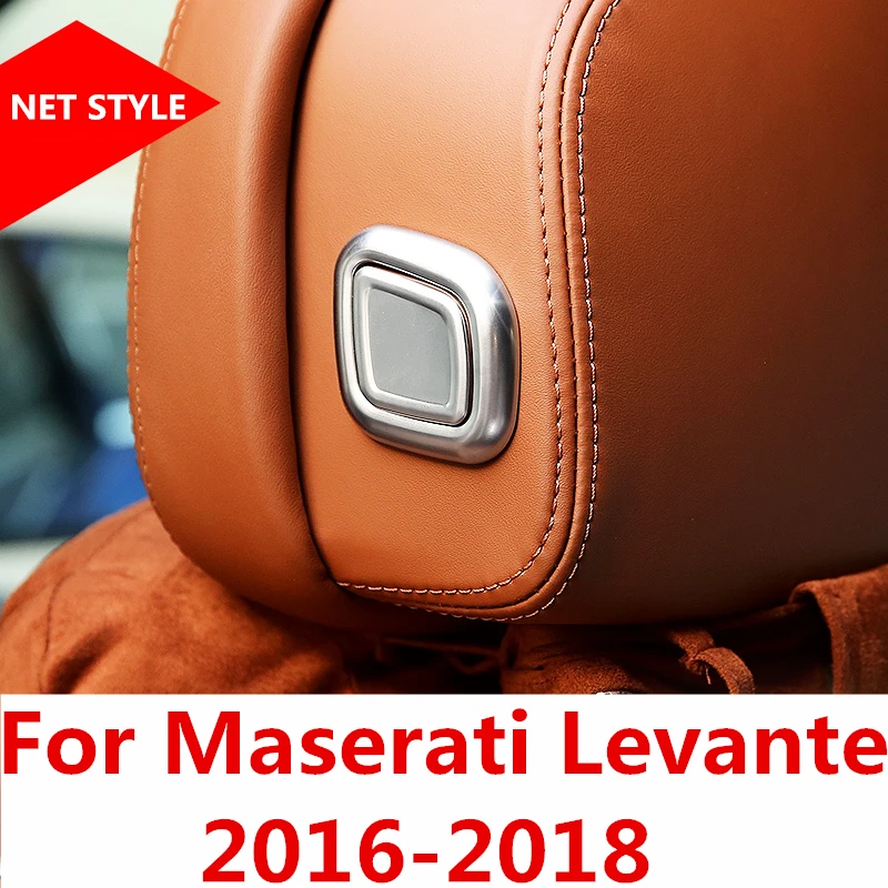 Interior Car Styling Matte Headrest Switch Button Cover Trim decoration Auto Accessories For Maserati Levante 2016-2018 | Автомобили и
