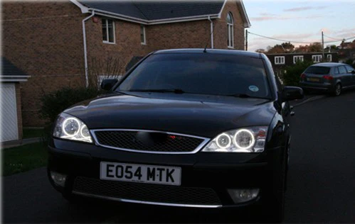 Для FORD Mondeo MK3 2001 2007 белый и желтый двойной цвет хлопок комплект светодиодов глаза