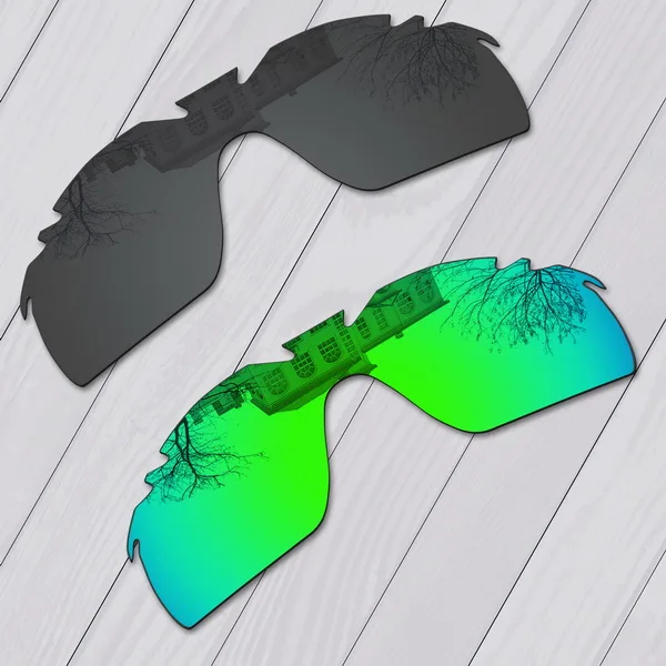 E.O.S поляризованные улучшенная замена линз для Oakley Radarlock XL Солнцезащитные очки с отверстиями-множественный выбор - Цвет линз: Black-Green