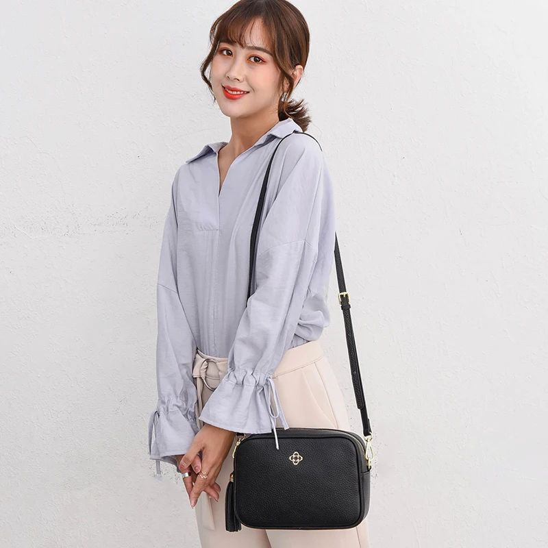 AOEO Ladies Crossbody Bag Luxury Handbags Women Shoulder Bags Designer Genuine Leather Big Calfskin Messenger Bag Female Girls AOEO Ladies Crossbody Bag Luxury Handbags Women Shoulder Bags Designer Genuine Leather Big Calfskin Messenger Bag Female Girls