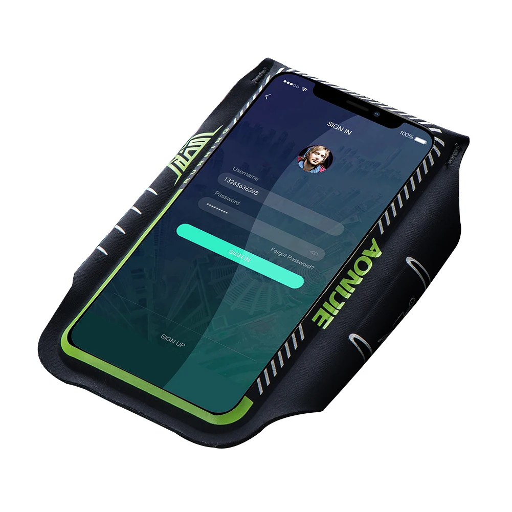 AONIJIE Water Resistant Cell Mobile Phone Sports Running Armband Arm Bag Jogging Case Holder Cover For Fitness Gym Workout