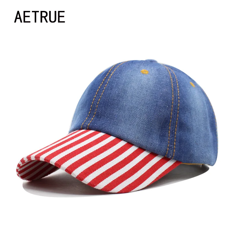 

AETRUE Snapback Caps Women Baseball Cap Men Snap back Brand Hats For Men Blank Bone Jeans Gorras Casquette Plain Denim Caps