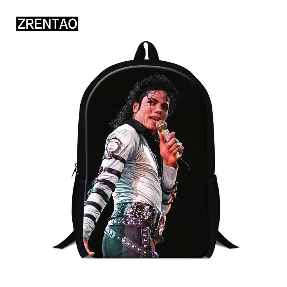 

MJ Michael Jackson Printing Backpack School Bags For Teenage Boy Casual Daypack Women Backpacks Girls Travel Bag Female Mochila